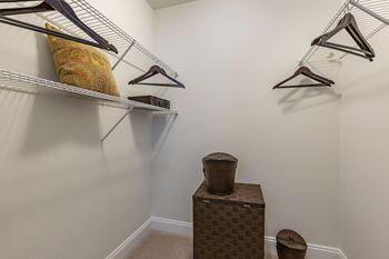 Walk-in closets with built-in shelving
